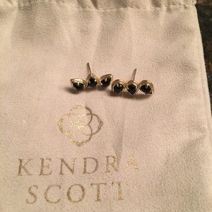 Kendra Scott Gold and Black stud earrings